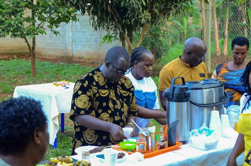 Local caterer serving guests at a Rotary fellowship gathering