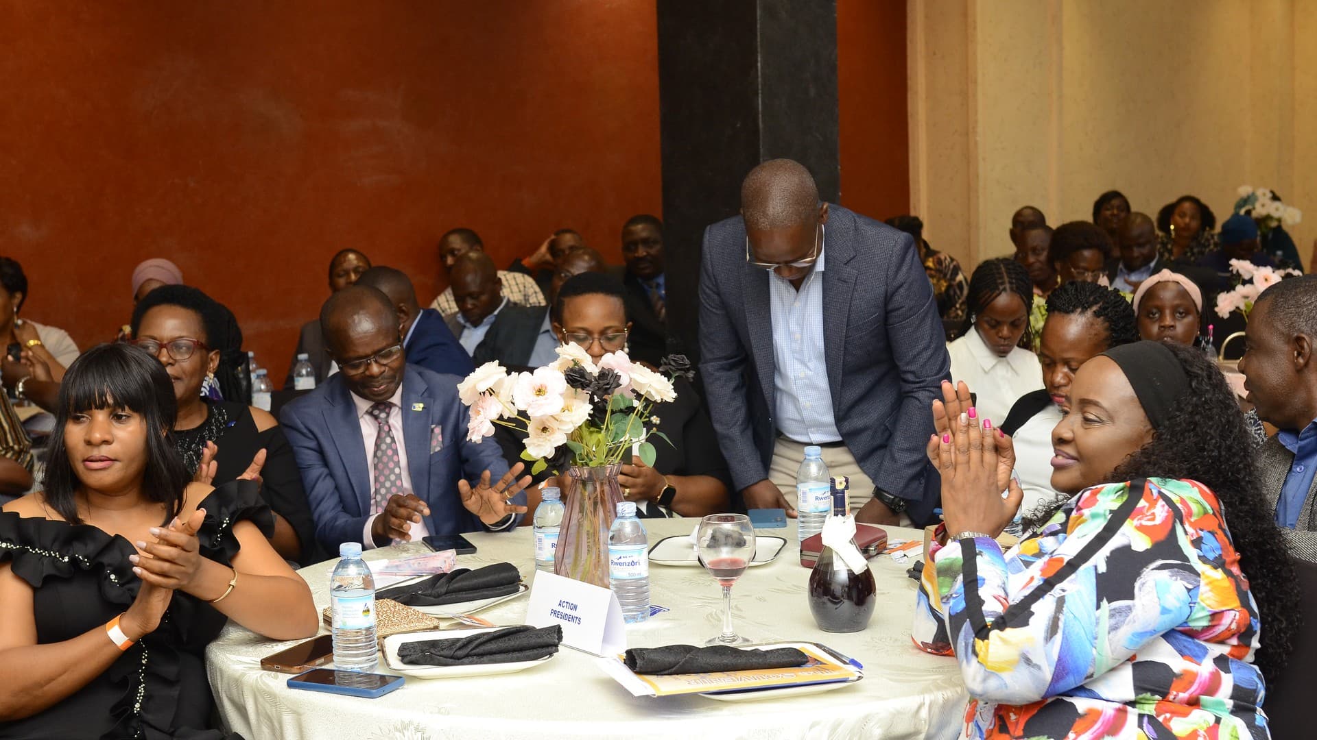 Rotarians celebrating fellowship and community support